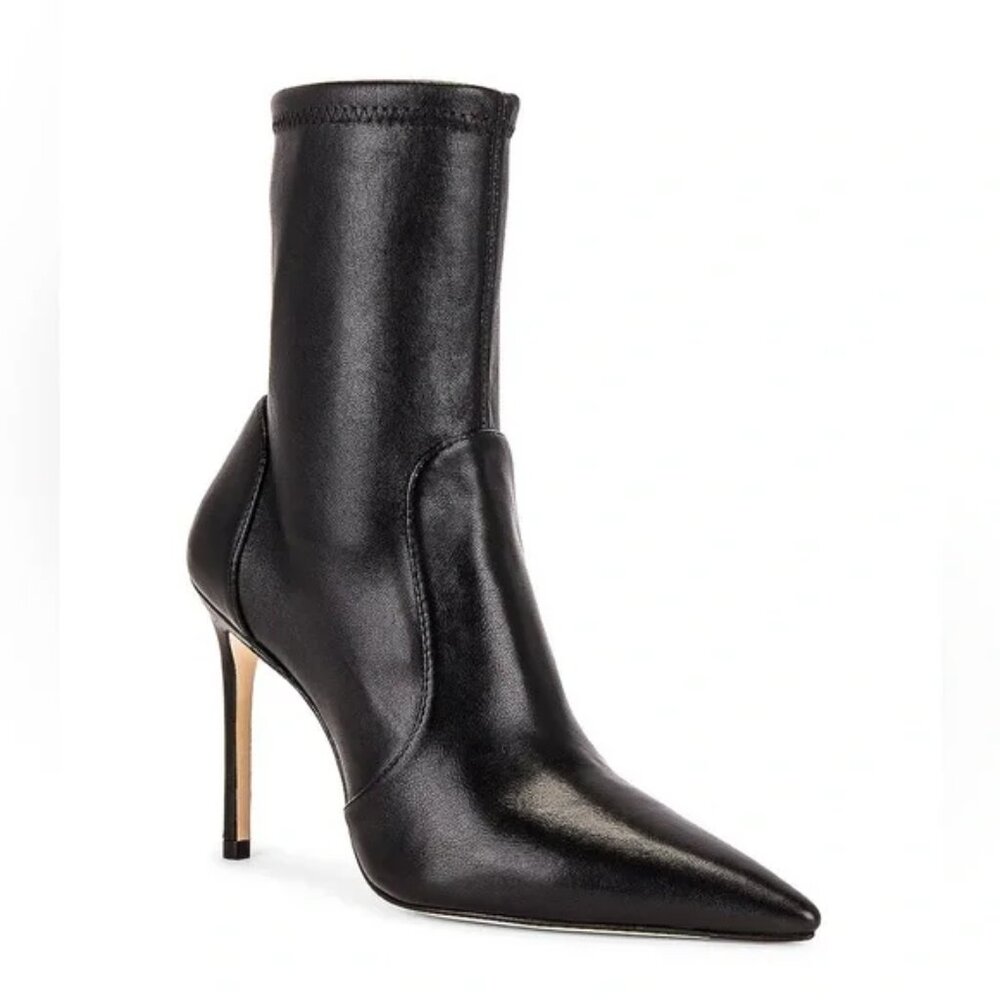 Stuart Weitzman Stuart Stretch Leather Stiletto B… - image 1